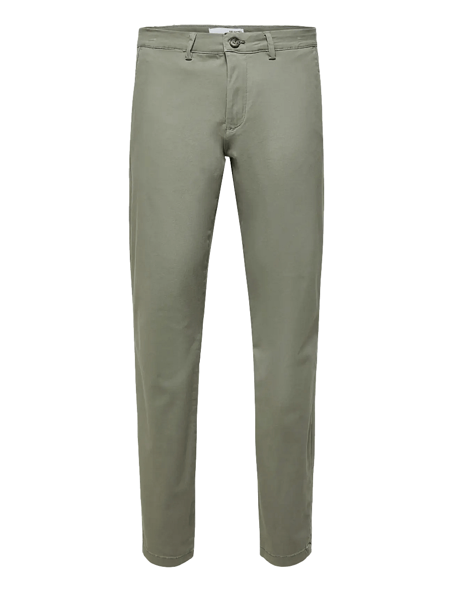 Selected - SLM175-SLIM NEW MILES FLEX PANT NOOS - pantalons chino - vetiver - 1