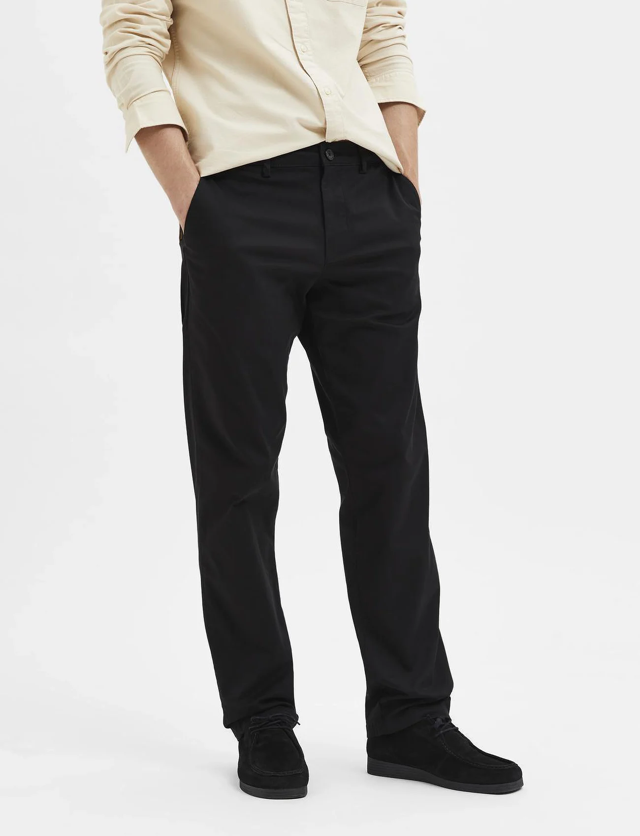 Selected Homme - SLH196-STRAIGHT-NEW MILES FLEX PANT NOOS - chinos - black - 0