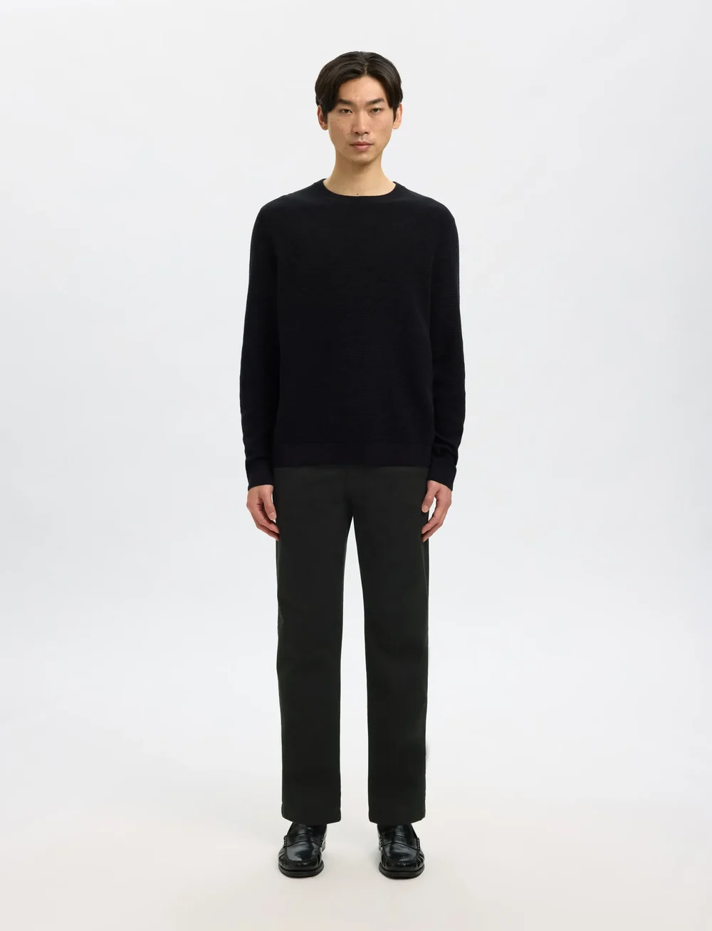 Selected - SLH196-STRAIGHT NEW MILES FLEX PANT NOOS - chinos - black - 0