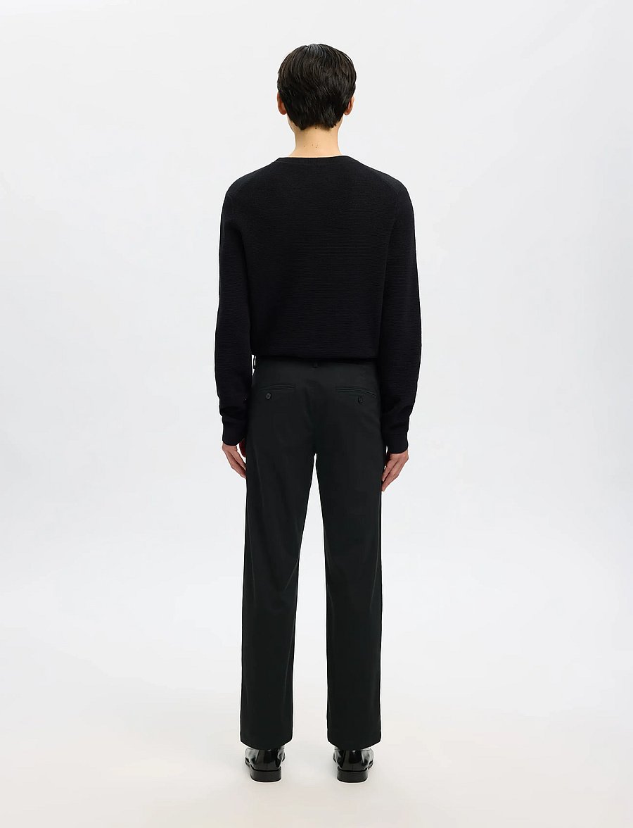 Selected - SLM196-STRAIGHT NEW MILES FLEX PANT NOOS - chinos - black - 2