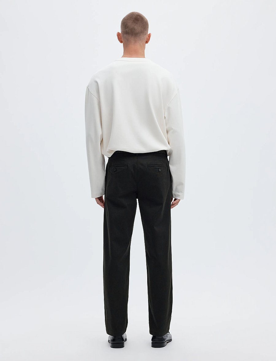 Selected - SLM196-STRAIGHT NEW MILES FLEX PANT NOOS - chinos - black - 2