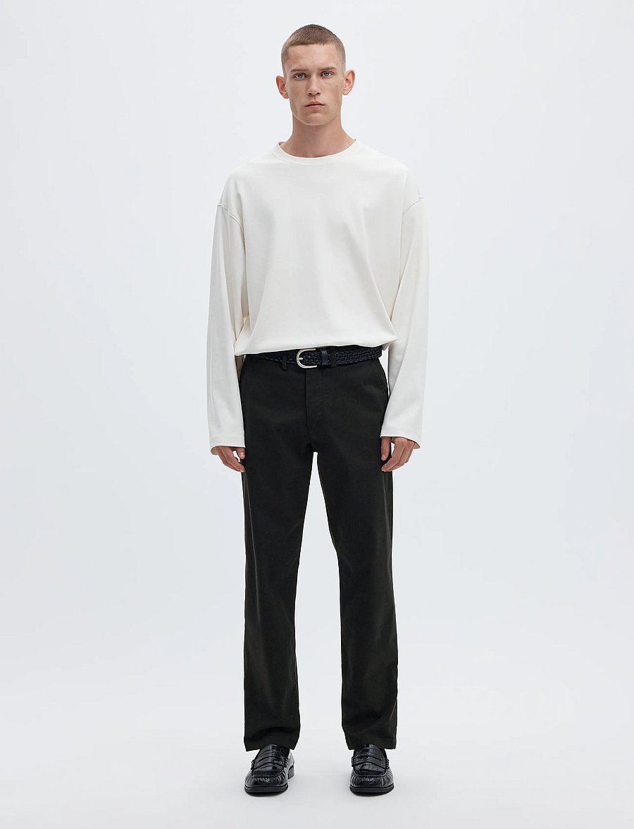 Selected - SLM196-STRAIGHT NEW MILES FLEX PANT NOOS - chinos - black - 3