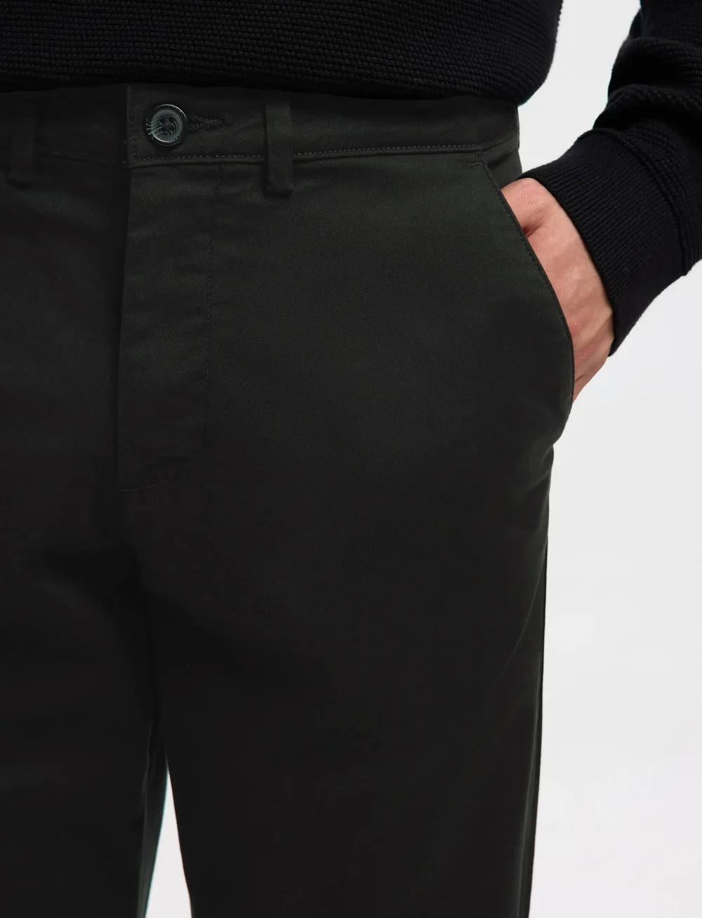 Selected - SLH196-STRAIGHT NEW MILES FLEX PANT NOOS - chinos - black - 4