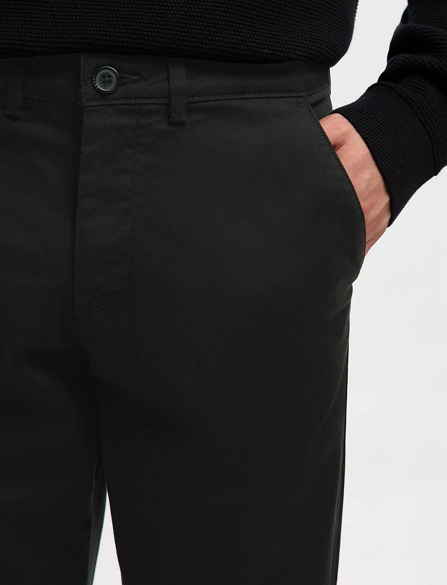 Selected - SLM196-STRAIGHT NEW MILES FLEX PANT NOOS - chinos - black - 4