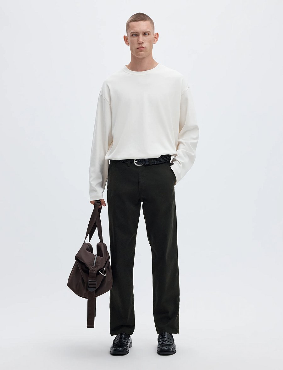 Selected - SLM196-STRAIGHT NEW MILES FLEX PANT NOOS - chinos - black - 5