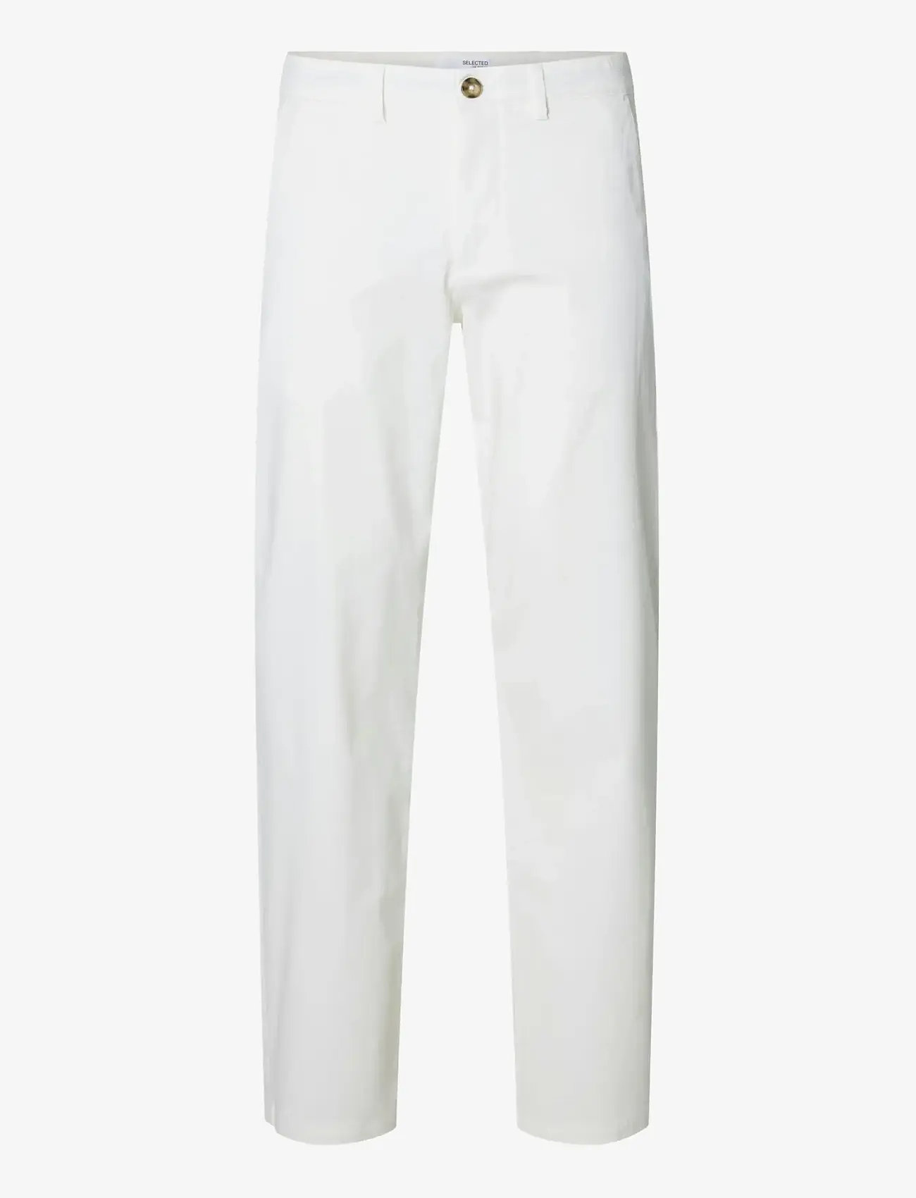 Selected - SLH196-STRAIGHT NEW MILES FLEX PANT - chino püksid - cloud dancer - 1