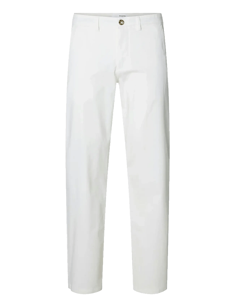 Selected - SLH196-STRAIGHT NEW MILES FLEX PANT - chino püksid - cloud dancer - 1