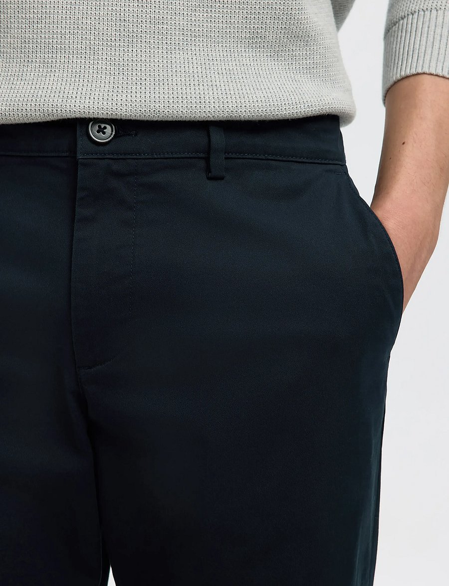 Selected - SLM196-STRAIGHT NEW MILES FLEX PANT NOOS - chinos - dark sapphire - 5