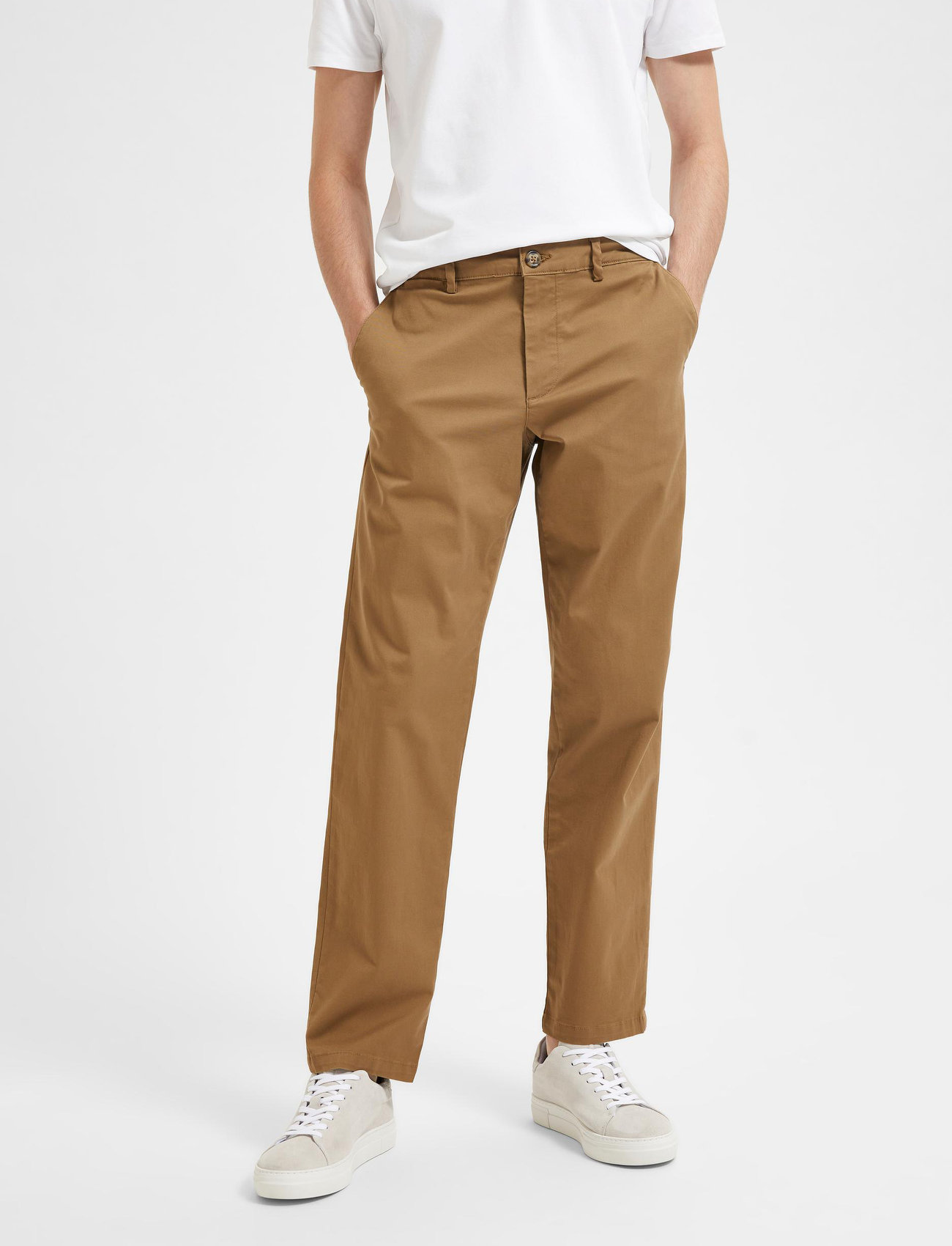 Selected Homme - SLH196-STRAIGHT-NEW MILES FLEX PANT NOOS - chinos - ermine - 0
