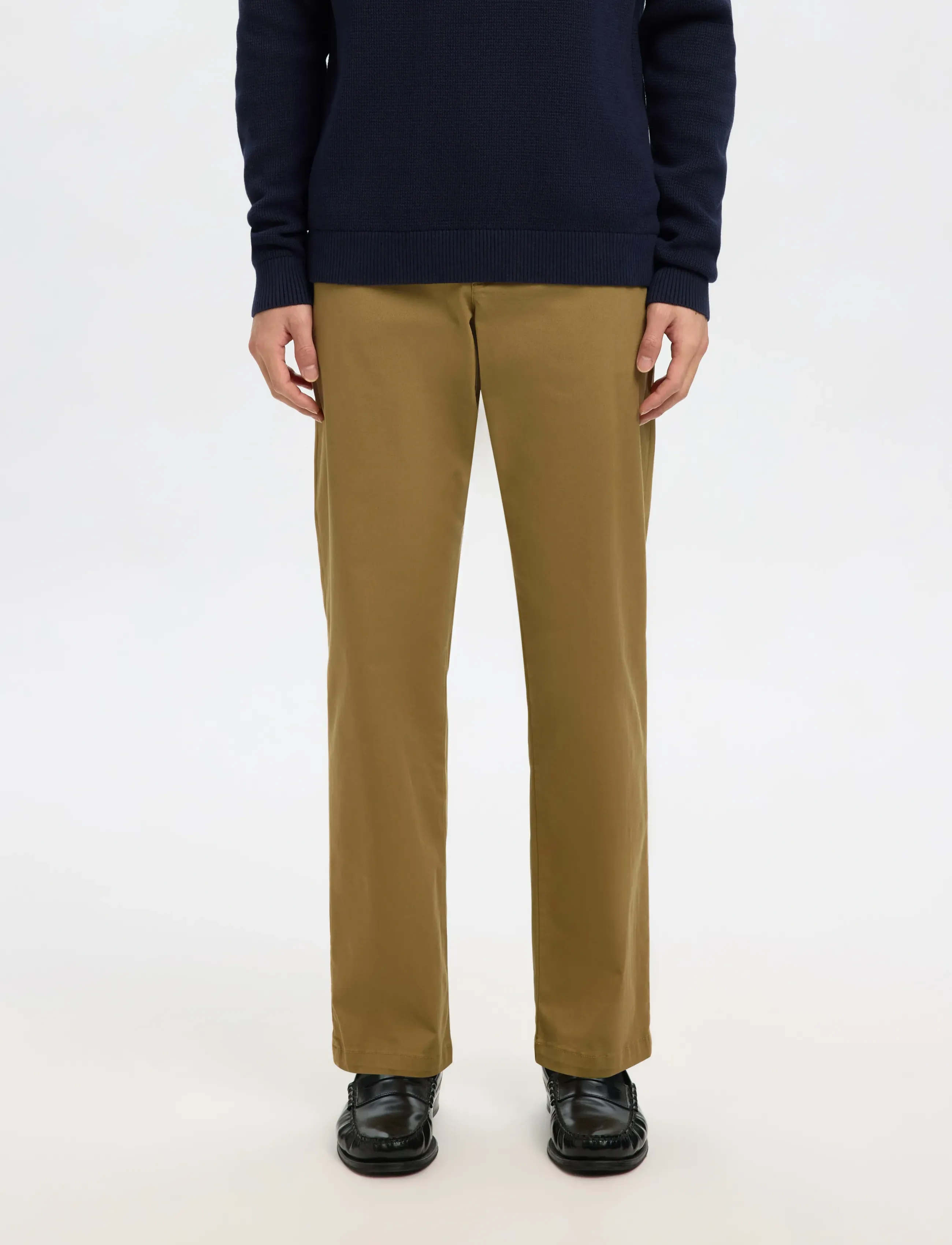 Selected SLM196-STRAIGHT NEW MILES FLEX PANT NOOS - Püksid - ERMINE / beige