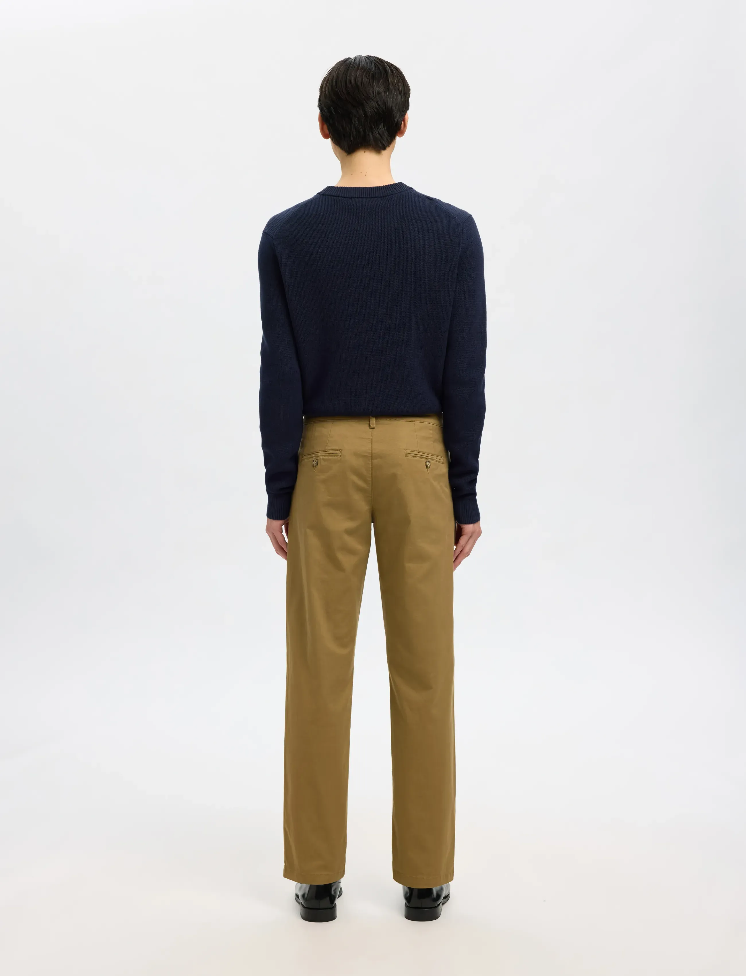 Selected - SLM196-STRAIGHT NEW MILES FLEX PANT NOOS - chinos - ermine - 2