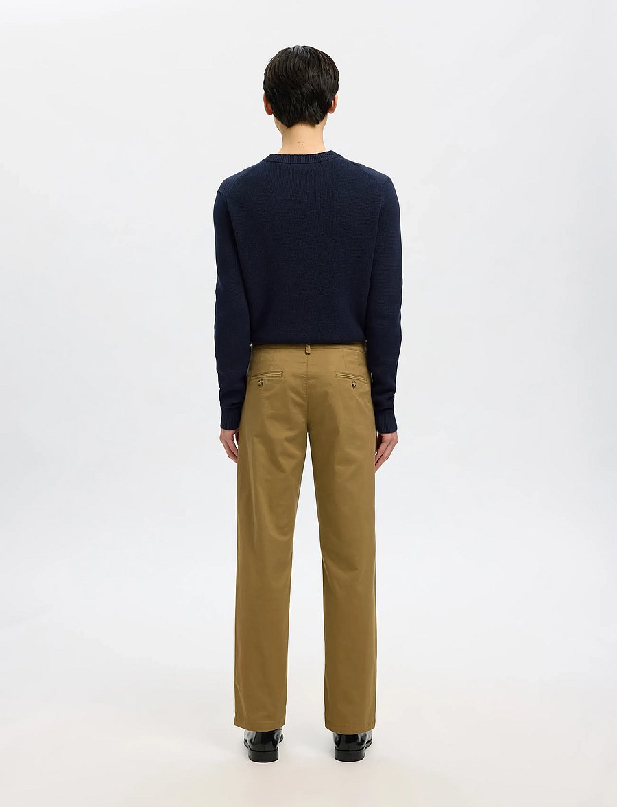 Selected - SLM196-STRAIGHT NEW MILES FLEX PANT NOOS - chinos - ermine - 2