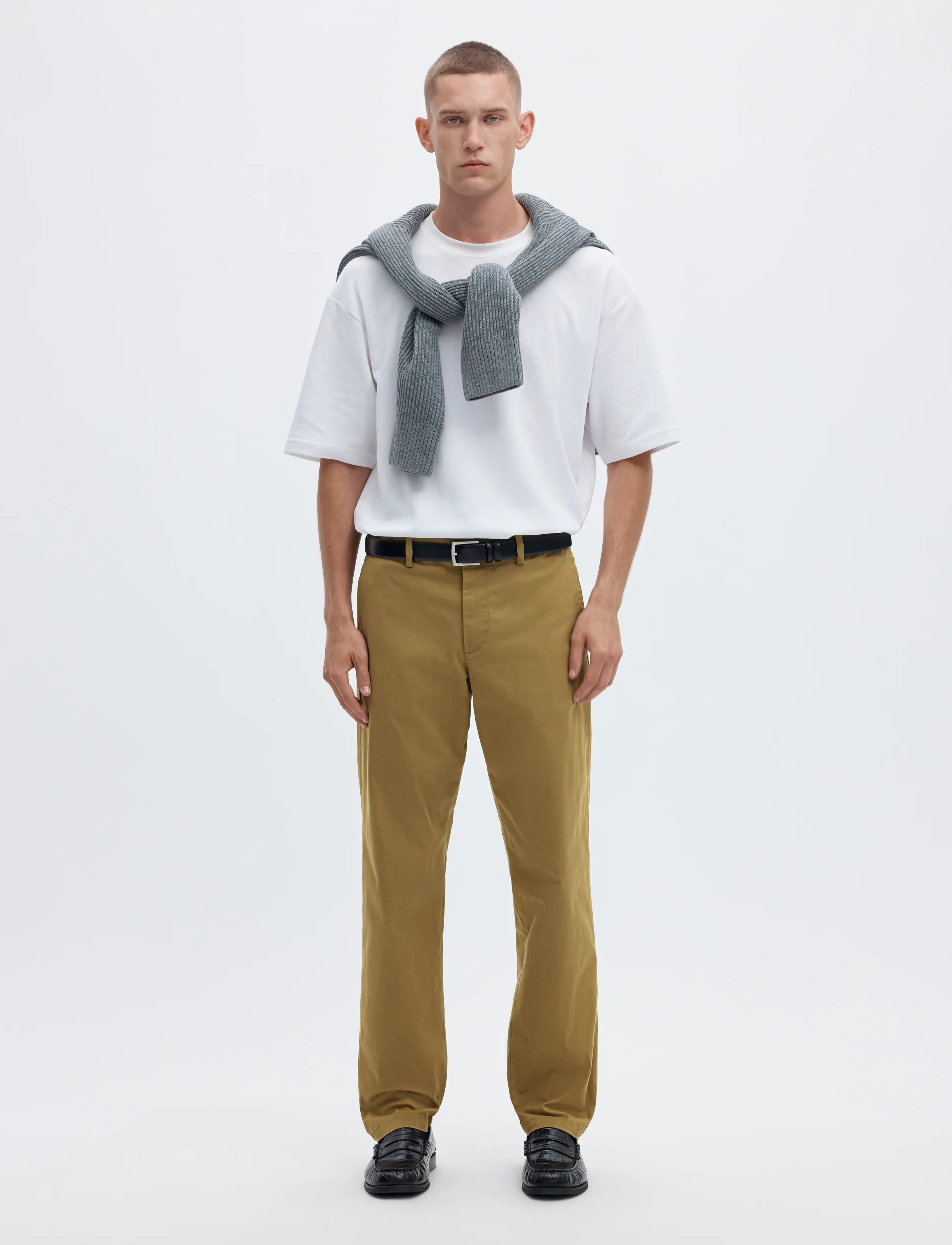 Selected - SLM196-STRAIGHT NEW MILES FLEX PANT NOOS - chino-püksid - ermine - 3