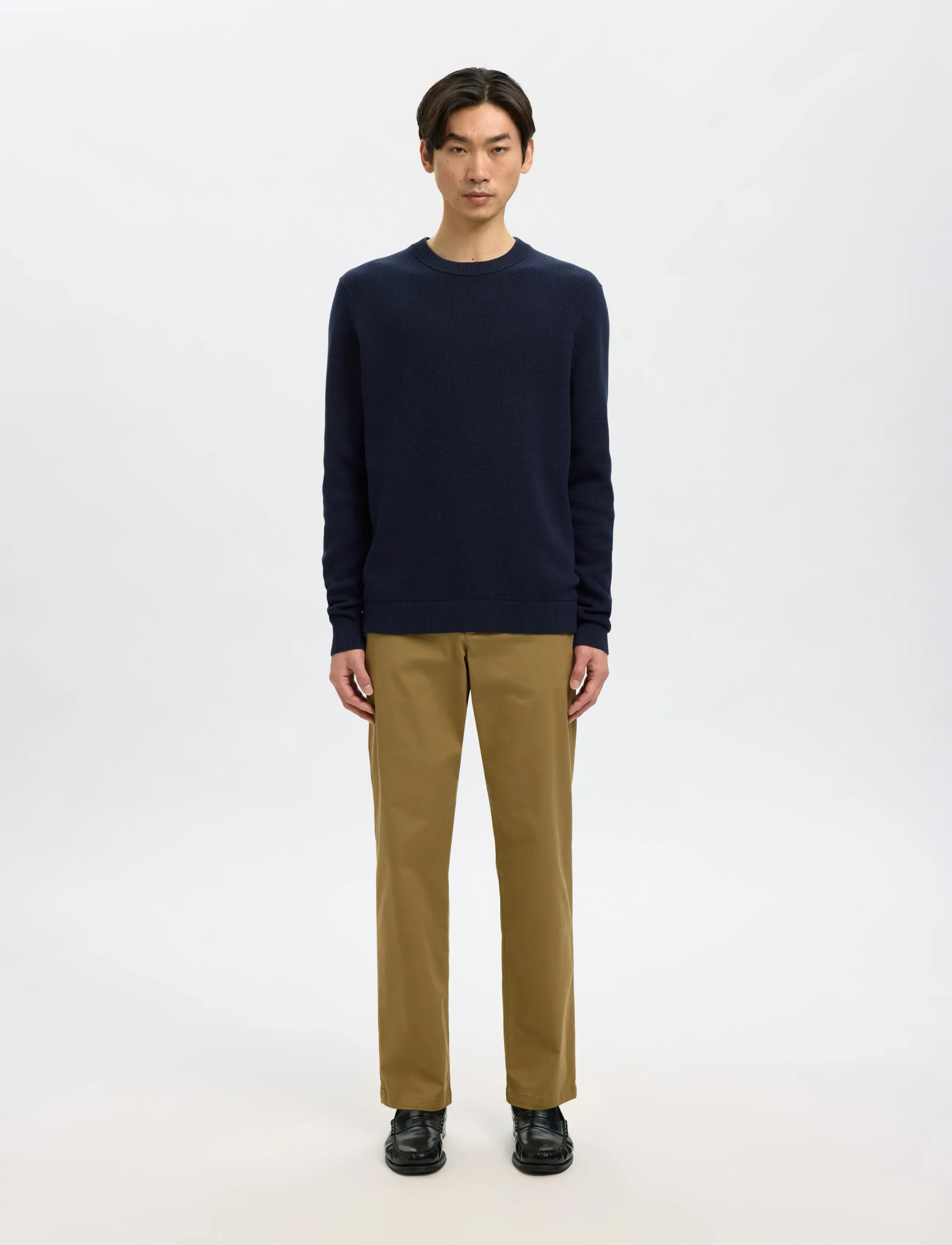 Selected - SLM196-STRAIGHT NEW MILES FLEX PANT NOOS - chinos - ermine - 3