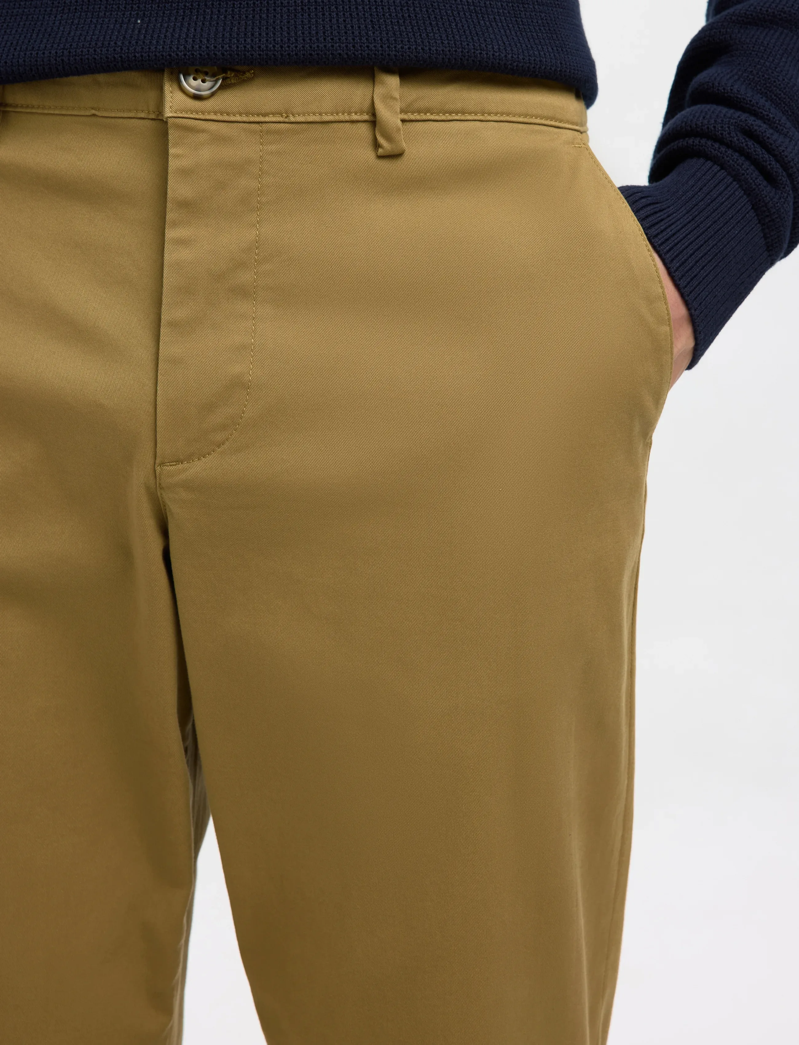 Selected - SLM196-STRAIGHT NEW MILES FLEX PANT NOOS - chinos - ermine - 4