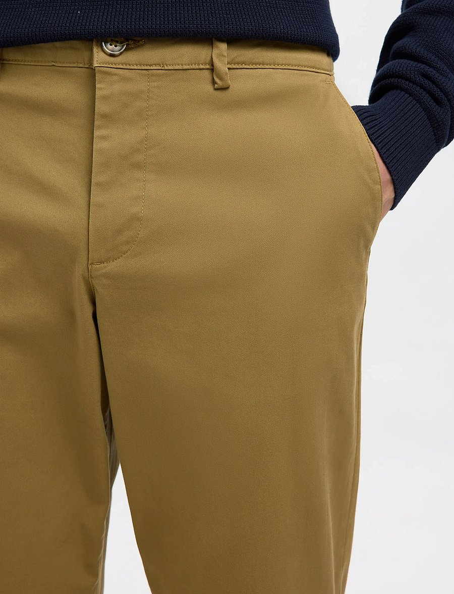 Selected - SLM196-STRAIGHT NEW MILES FLEX PANT NOOS - chinos - ermine - 4