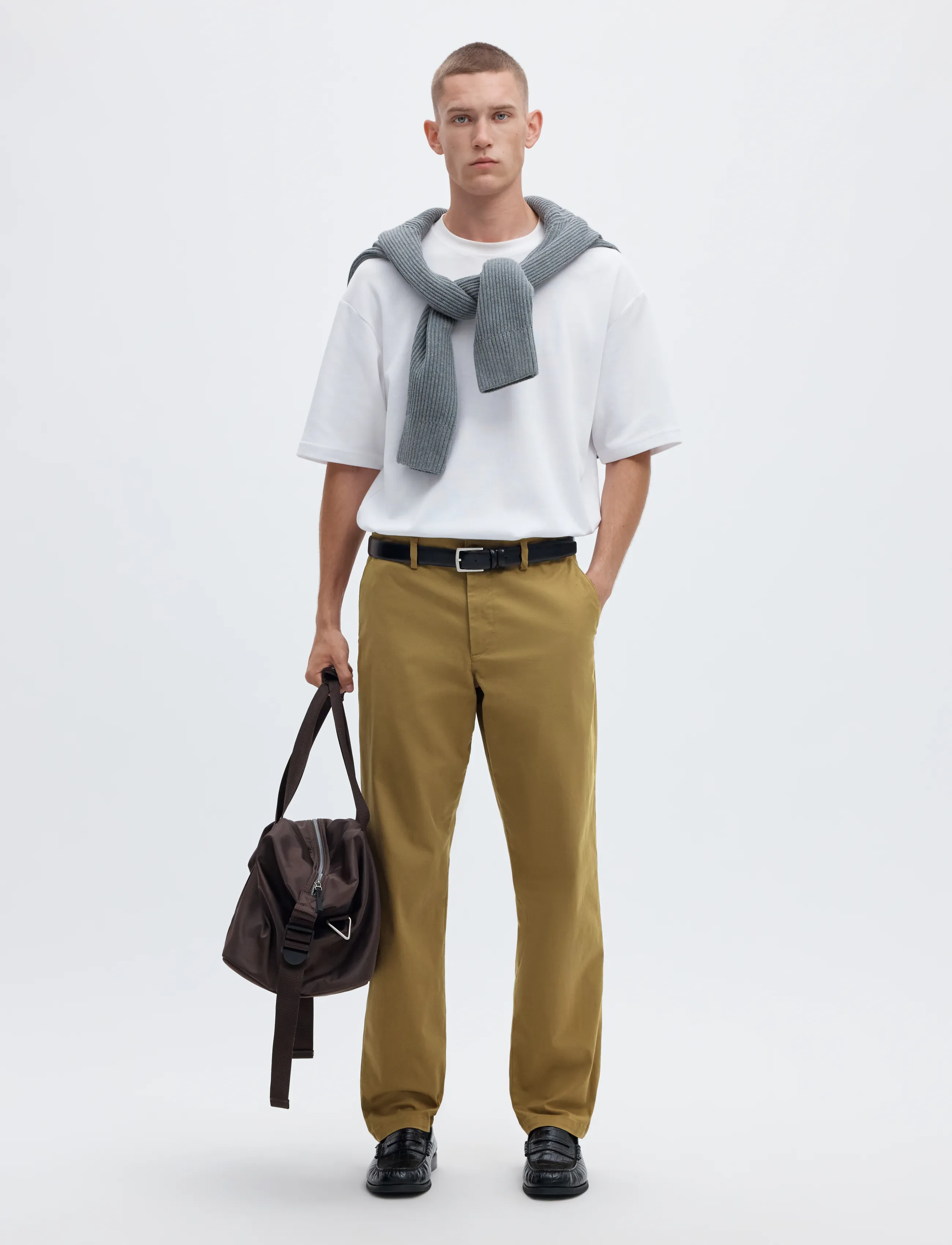 Selected - SLM196-STRAIGHT NEW MILES FLEX PANT NOOS - chino-püksid - ermine - 5