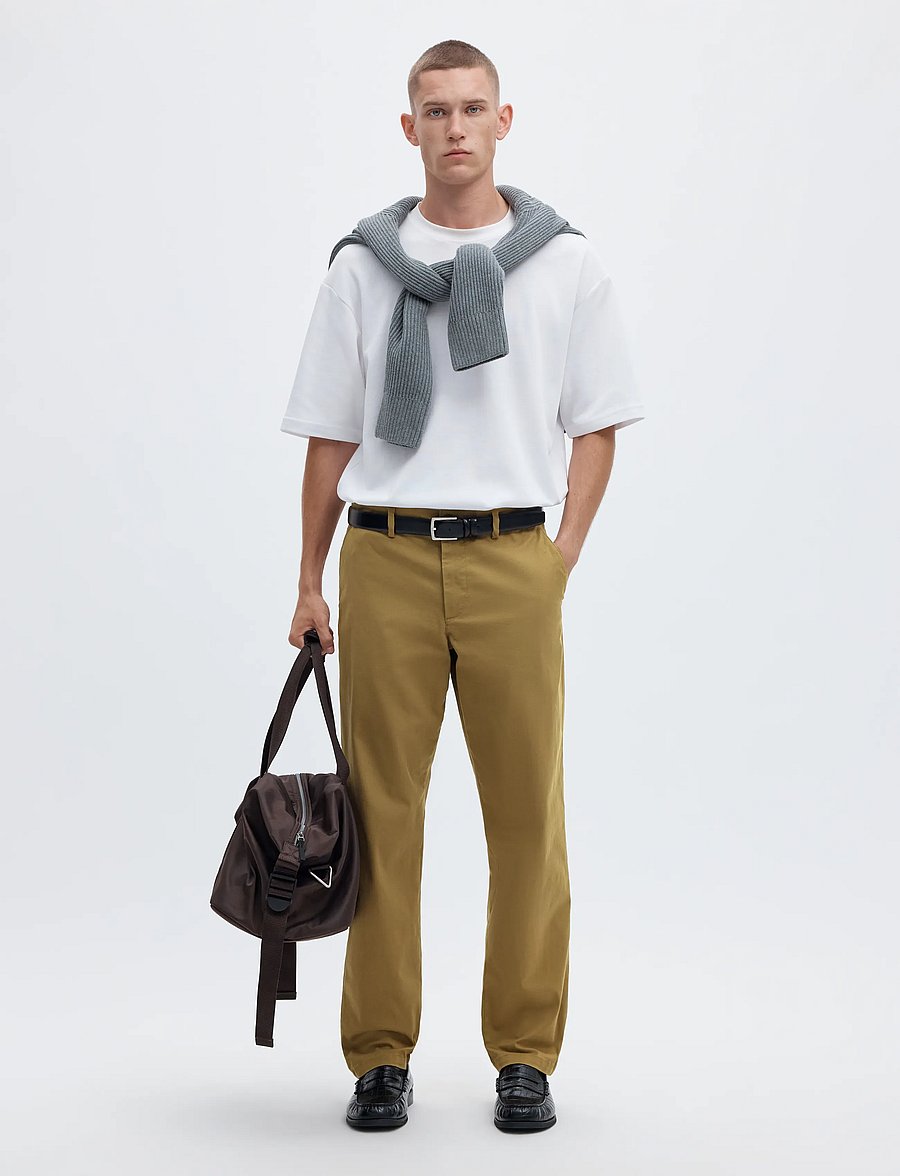 Selected - SLM196-STRAIGHT NEW MILES FLEX PANT NOOS - chino-püksid - ermine - 5
