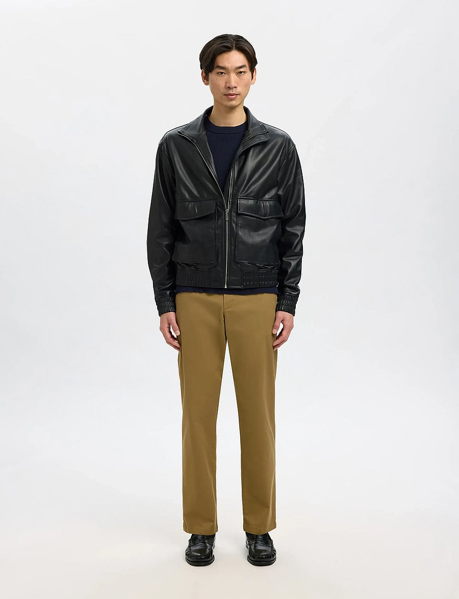 Selected - SLM196-STRAIGHT NEW MILES FLEX PANT NOOS - chinos - ermine - 5