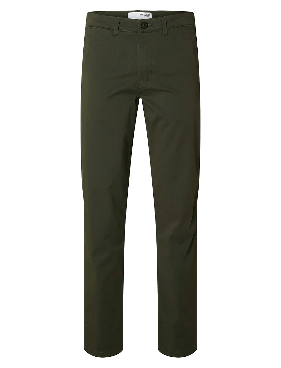 Selected - SLM196-STRAIGHT NEW MILES FLEX PANT NOOS - chinos - forest night - 1