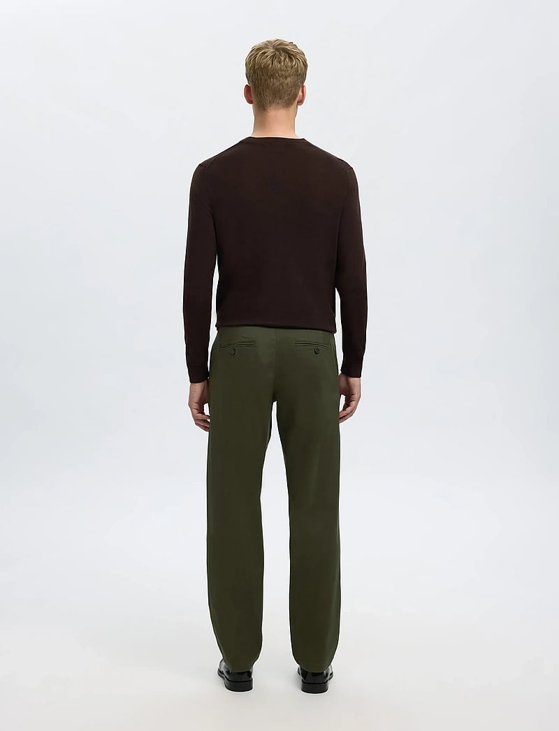 Selected - SLH196-STRAIGHT NEW MILES FLEX PANT - chinos - forest night - 2