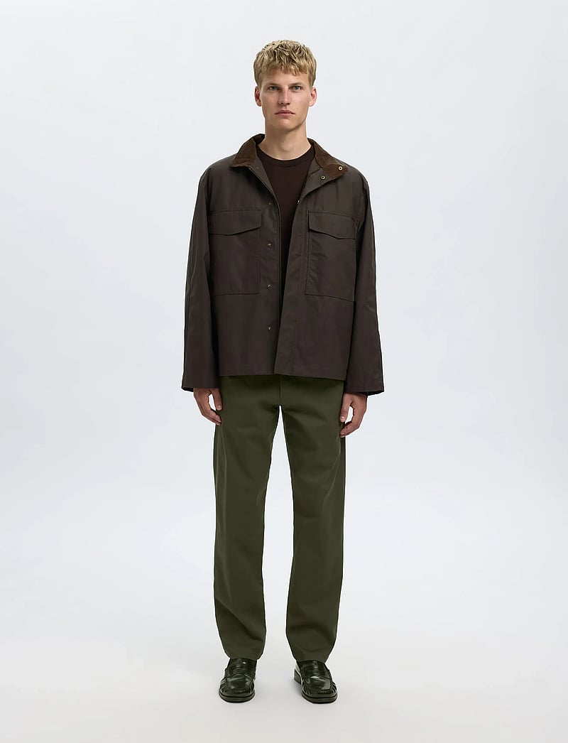 Selected - SLH196-STRAIGHT NEW MILES FLEX PANT - chinos - forest night - 4