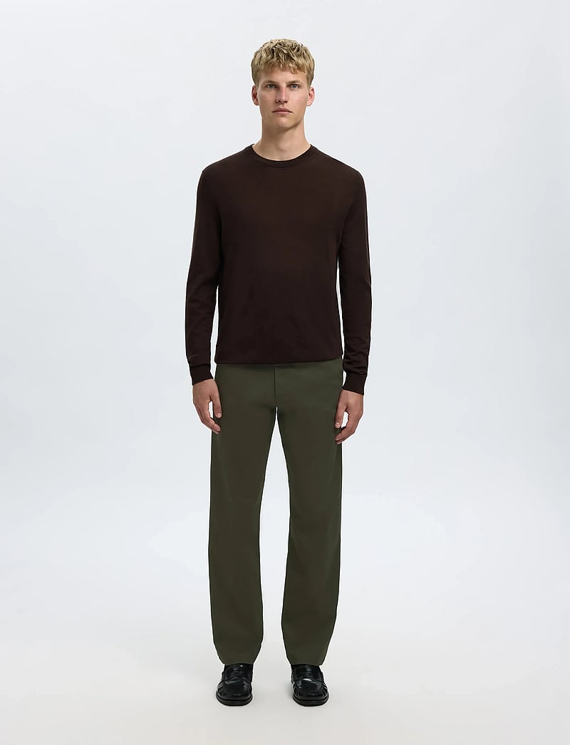 Selected - SLH196-STRAIGHT NEW MILES FLEX PANT - chinos - forest night - 5
