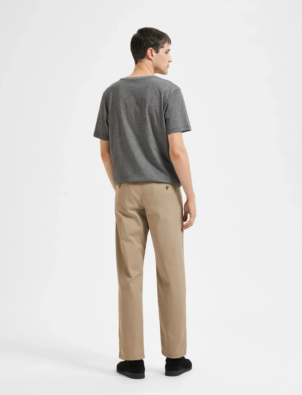 Selected - SLH196-STRAIGHT NEW MILES FLEX PANT NOOS - chinos - greige - 2
