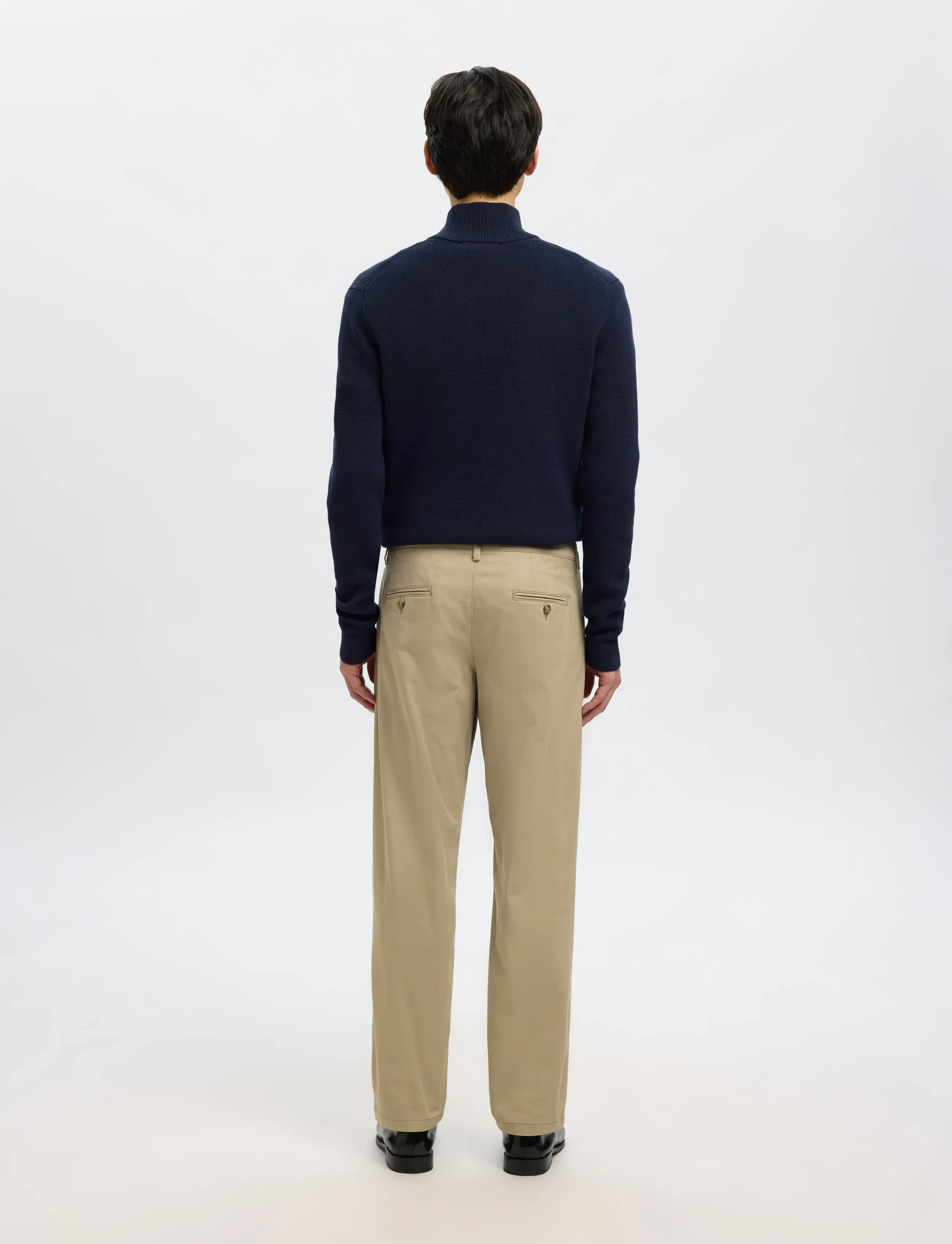 Selected - SLM196-STRAIGHT NEW MILES FLEX PANT NOOS - chinos - greige - 2