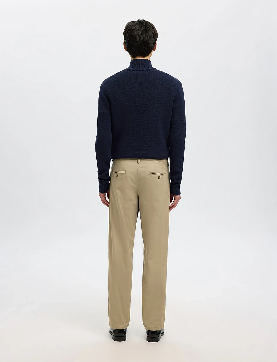 Selected - SLM196-STRAIGHT NEW MILES FLEX PANT NOOS - chinos - greige - 2