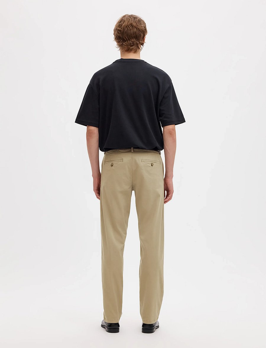 Selected - SLM196-STRAIGHT NEW MILES FLEX PANT NOOS - chino-püksid - greige - 2