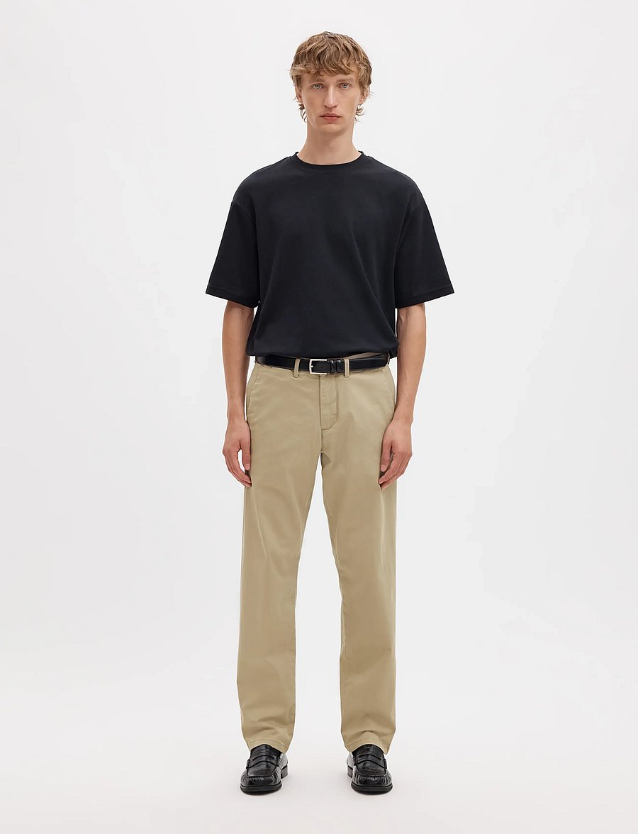 Selected - SLM196-STRAIGHT NEW MILES FLEX PANT NOOS - chino-püksid - greige - 3