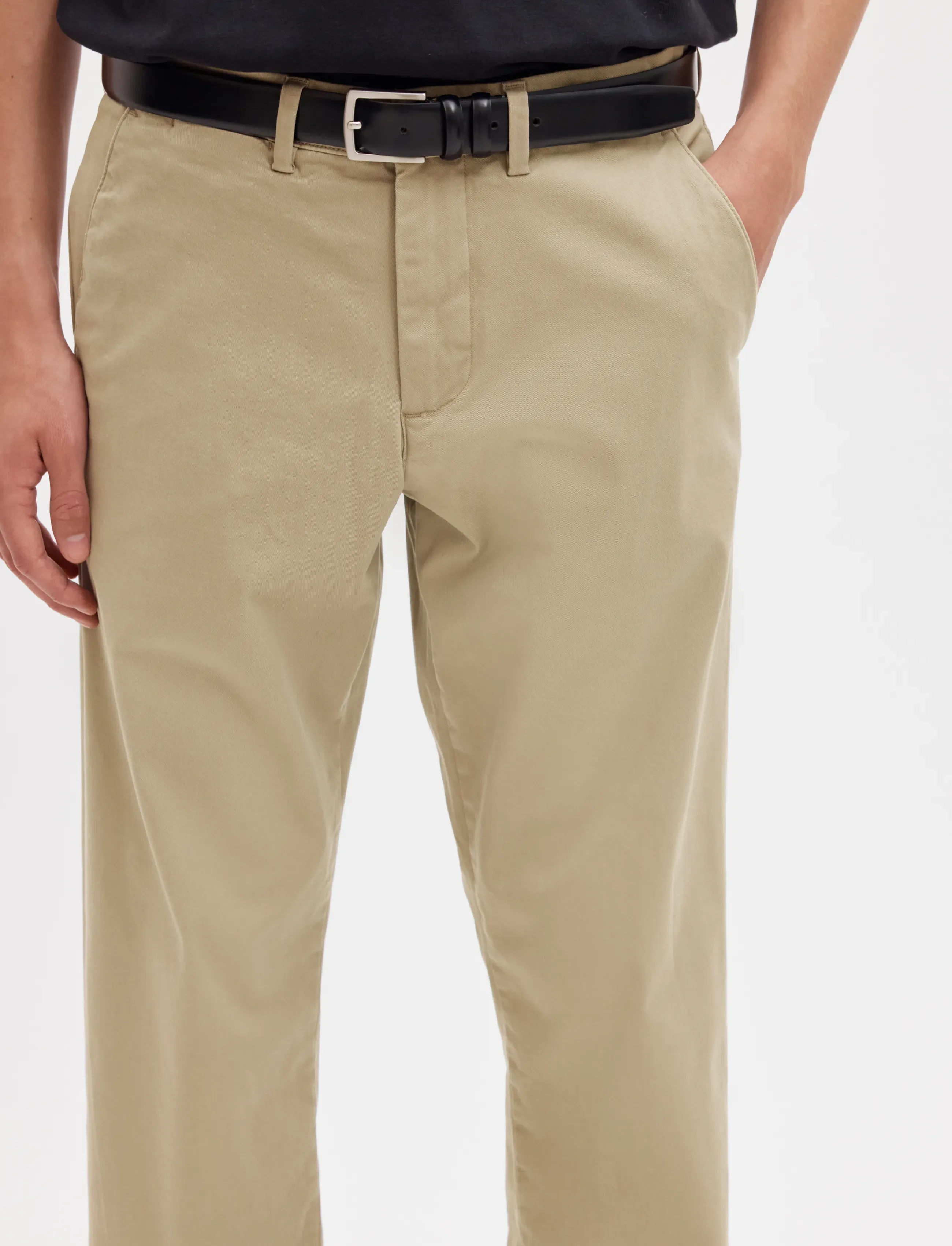 Selected - SLM196-STRAIGHT NEW MILES FLEX PANT NOOS - chino-püksid - greige - 4