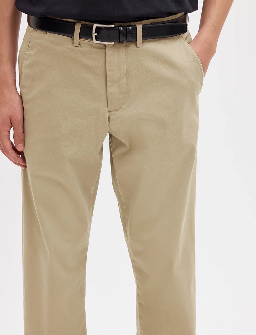 Selected - SLM196-STRAIGHT NEW MILES FLEX PANT NOOS - chino-püksid - greige - 4
