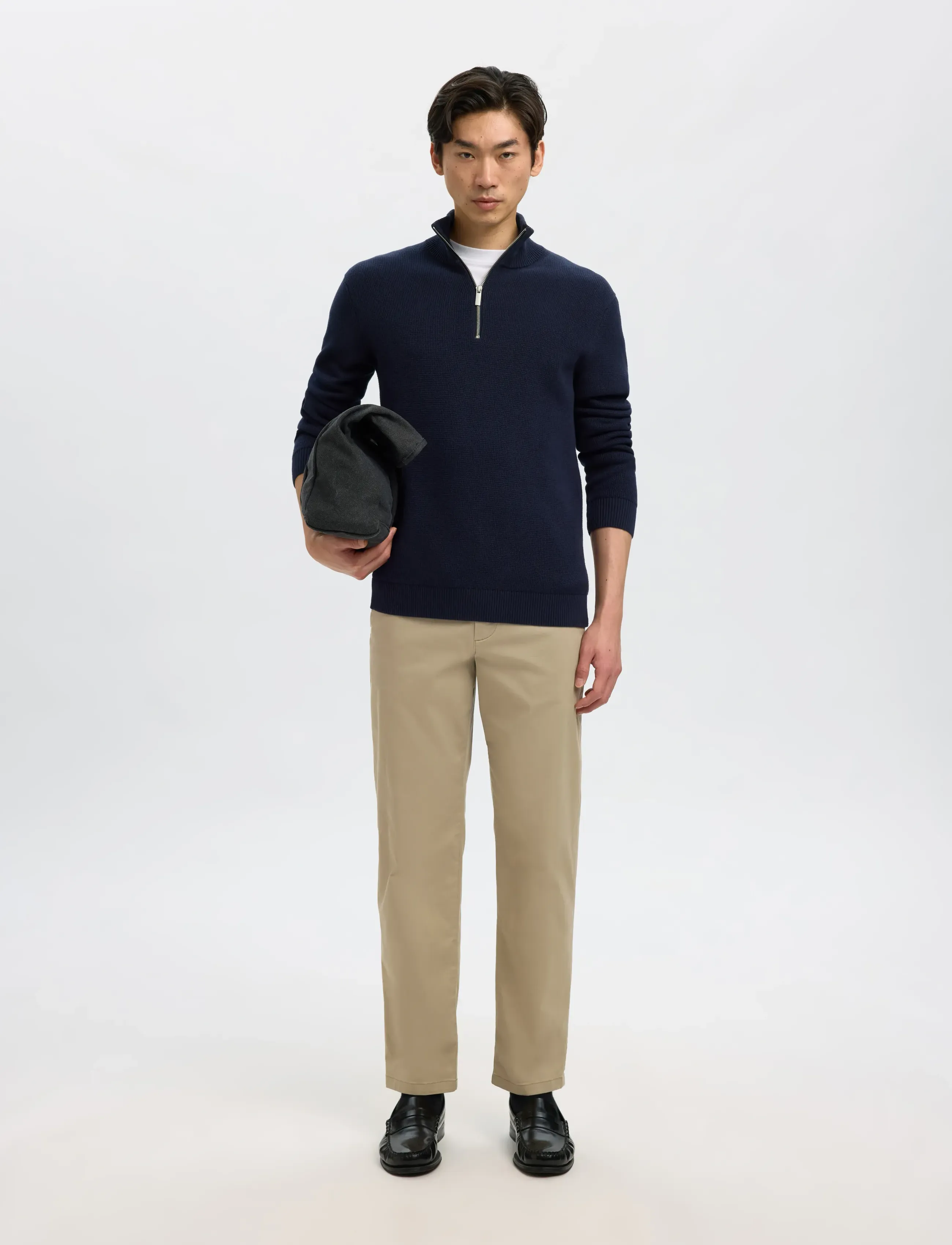 Selected - SLM196-STRAIGHT NEW MILES FLEX PANT NOOS - chinos - greige - 5