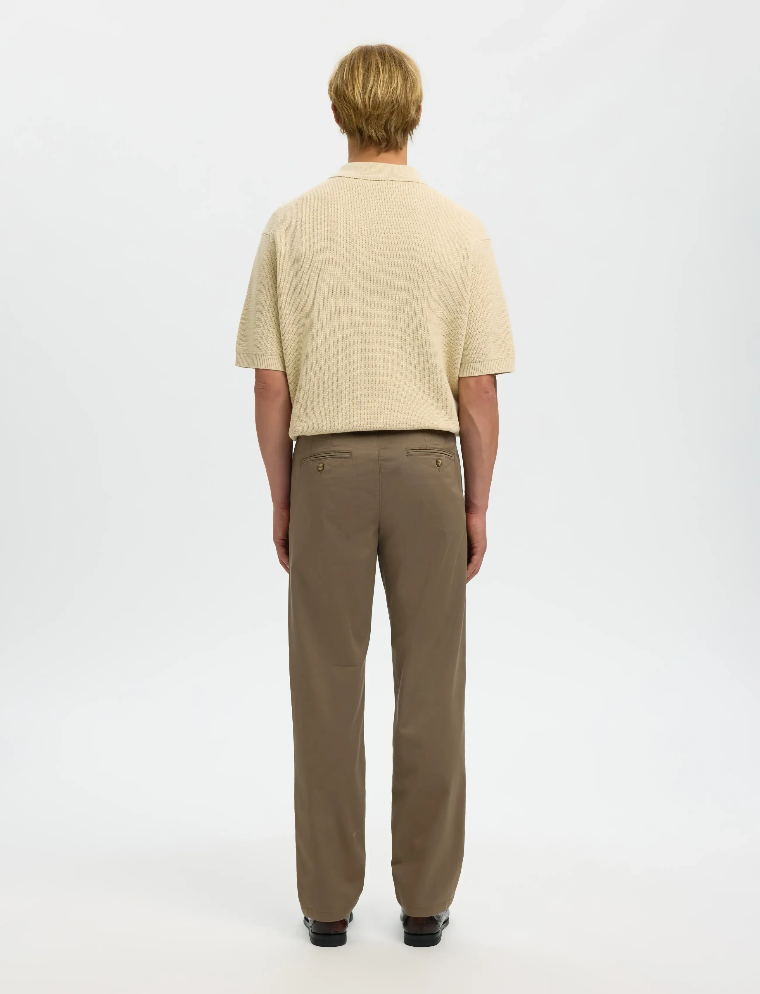 Selected - SLM196-STRAIGHT NEW MILES FLEX PANT NOOS - chinos - morel - 2