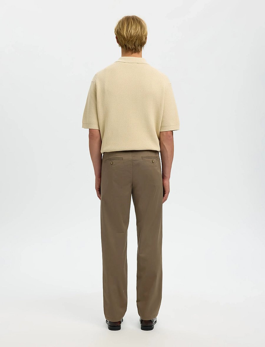 Selected - SLM196-STRAIGHT NEW MILES FLEX PANT NOOS - chinos - morel - 2
