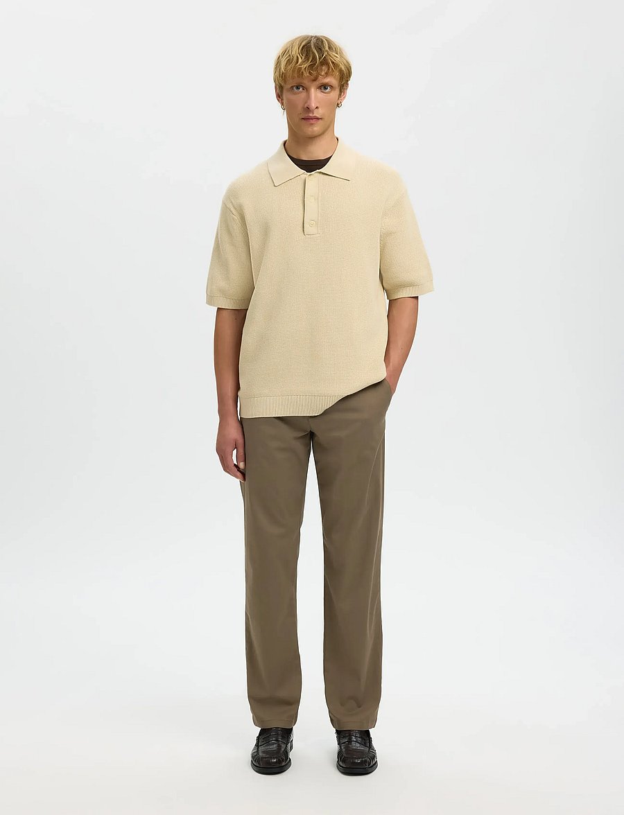 Selected - SLM196-STRAIGHT NEW MILES FLEX PANT NOOS - chinos - morel - 3