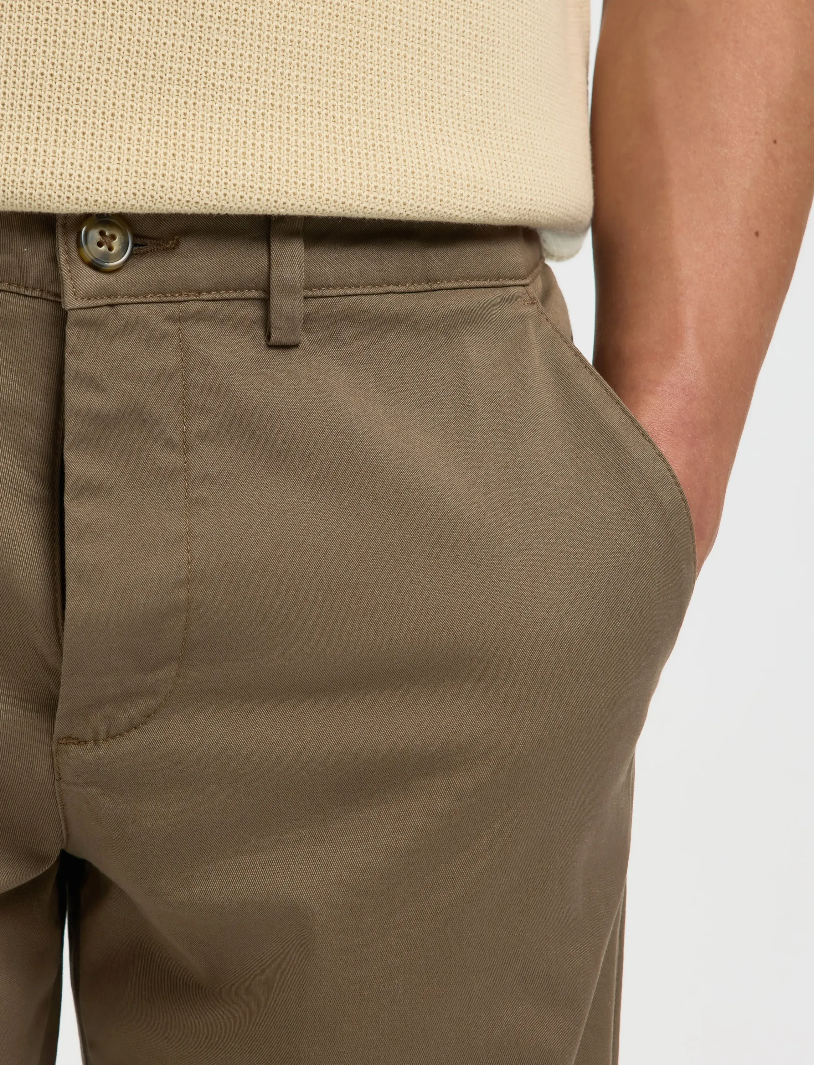 Selected - SLM196-STRAIGHT NEW MILES FLEX PANT NOOS - chinos - morel - 4