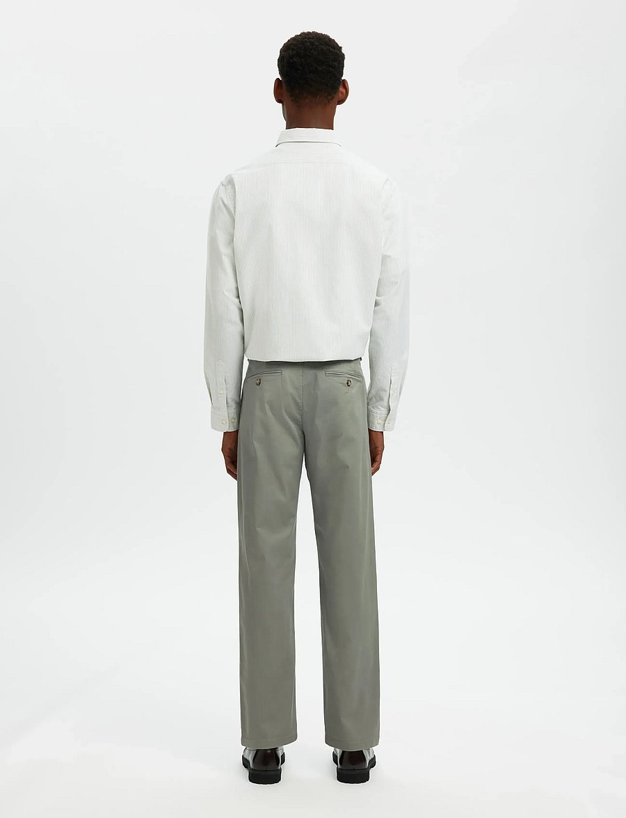 Selected - SLM196-STRAIGHT NEW MILES FLEX PANT NOOS - chinos - vetiver - 2
