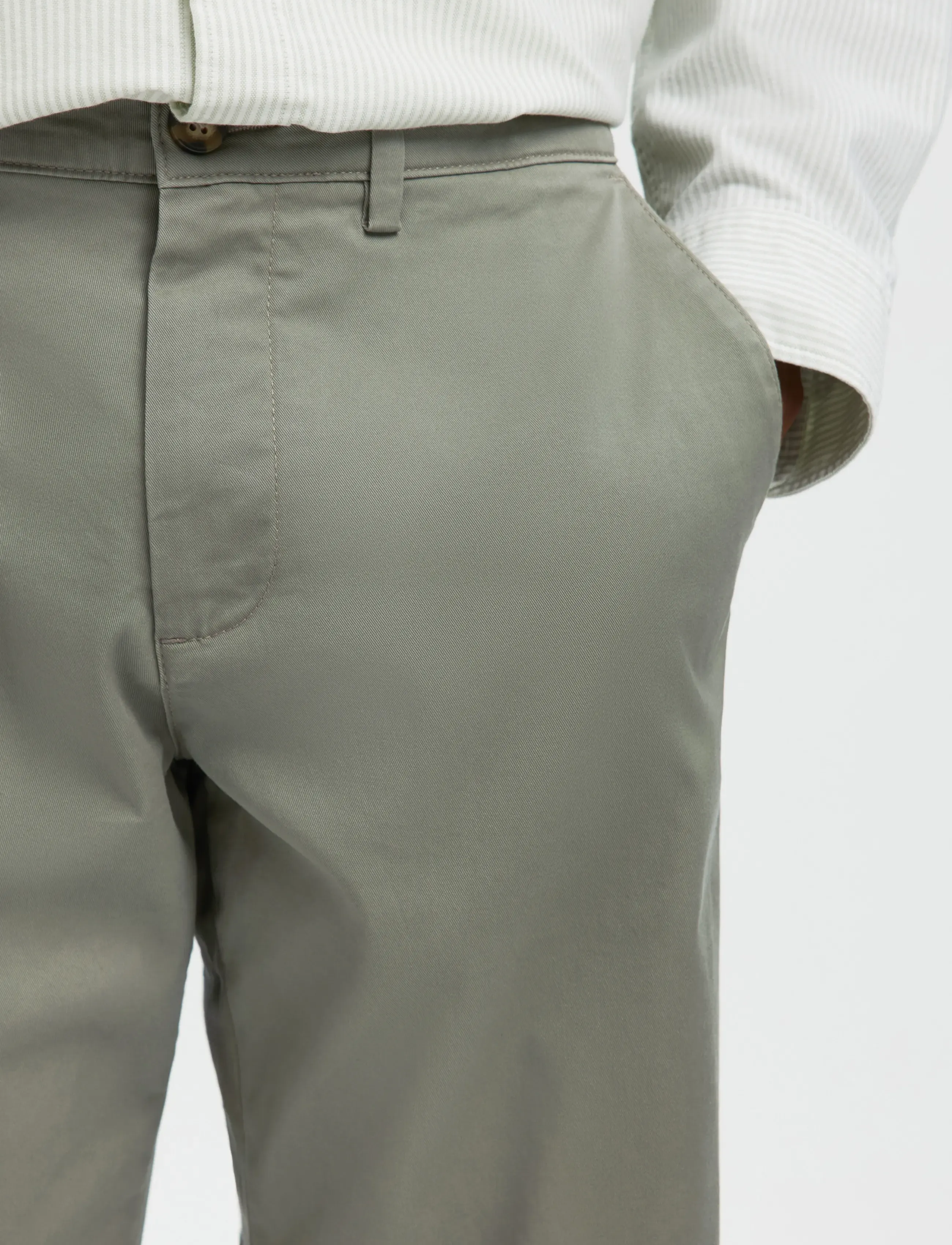Selected - SLM196-STRAIGHT NEW MILES FLEX PANT NOOS - chinos - vetiver - 3
