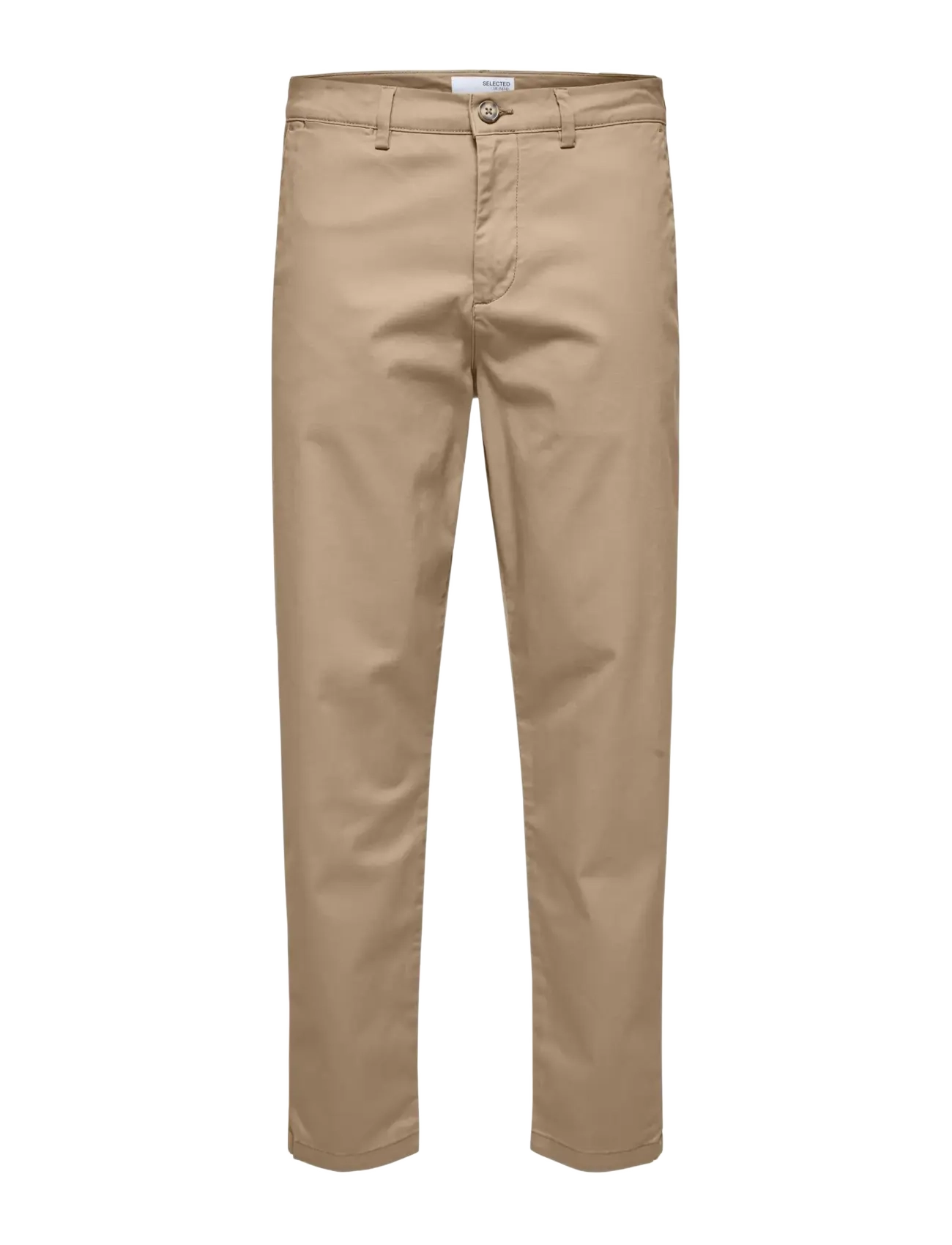 Selected - SLH172-SLIMTAPE-NEW MILES FLEX PANT N - greige - 1