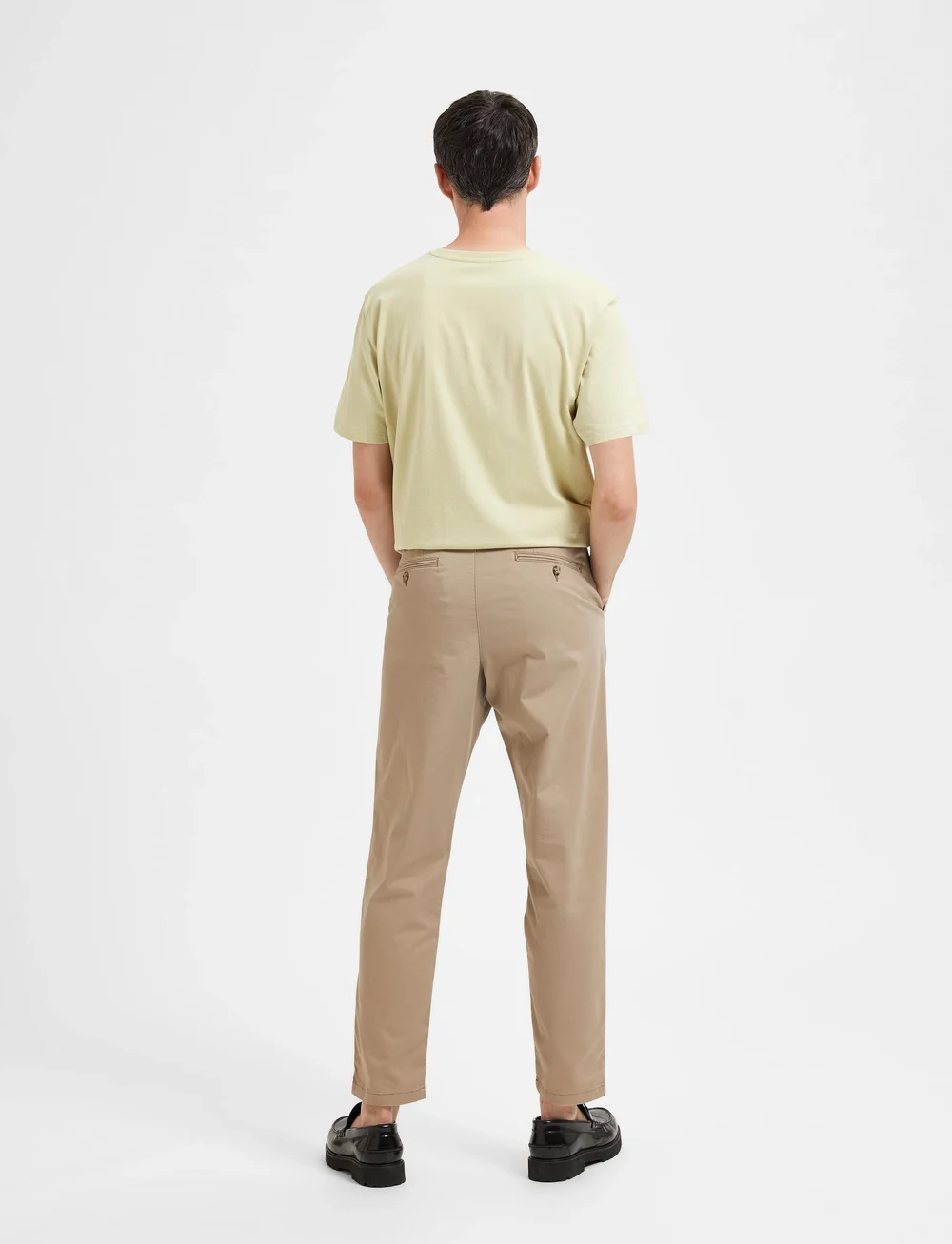 Selected - SLHSLIMTAPE-NEW MILES 172 FLEX PANTS W N - „chino“ stiliaus kelnės - greige - 2