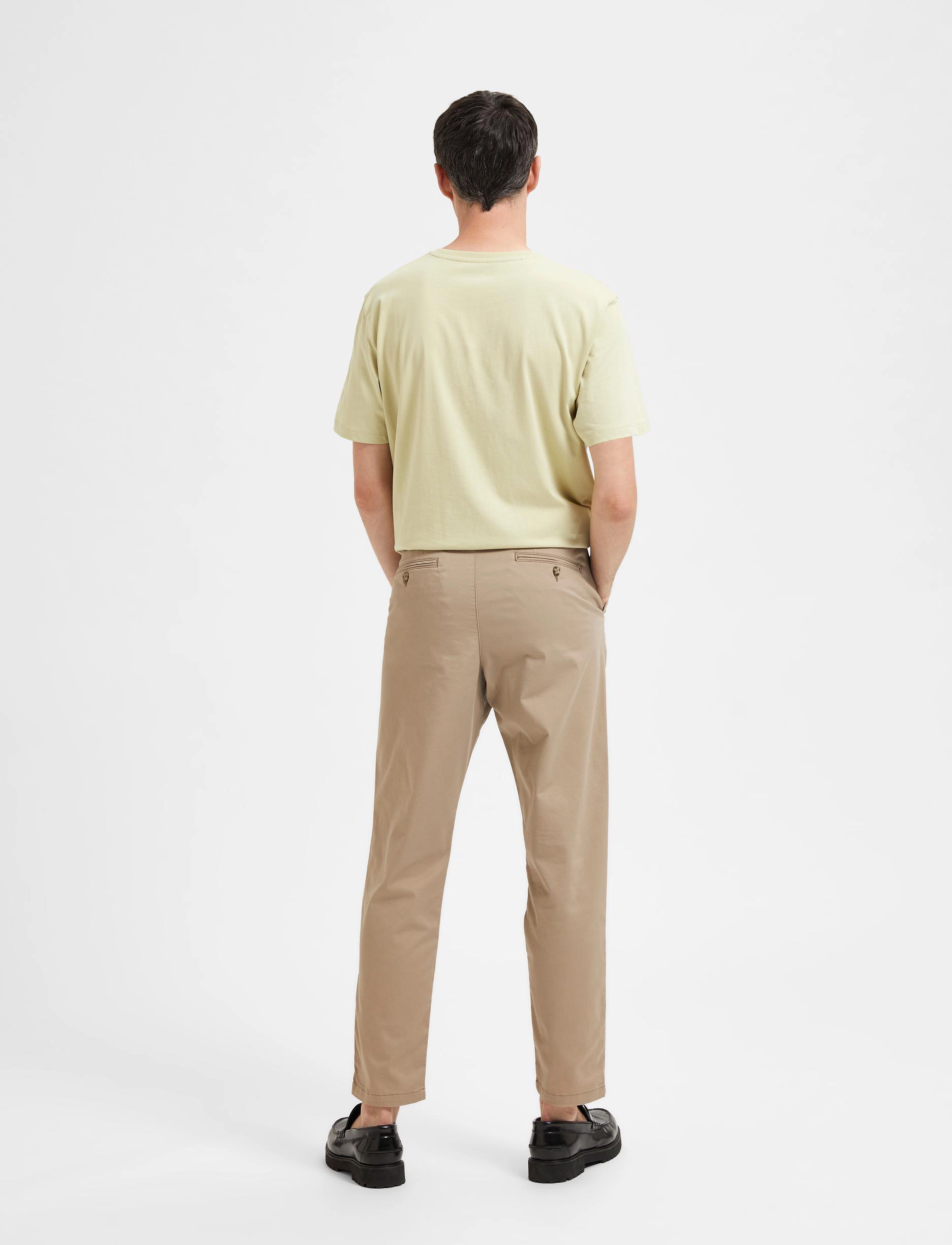 Selected - SLH172-SLIMTAPE-NEW MILES FLEX PANT N - greige - 2