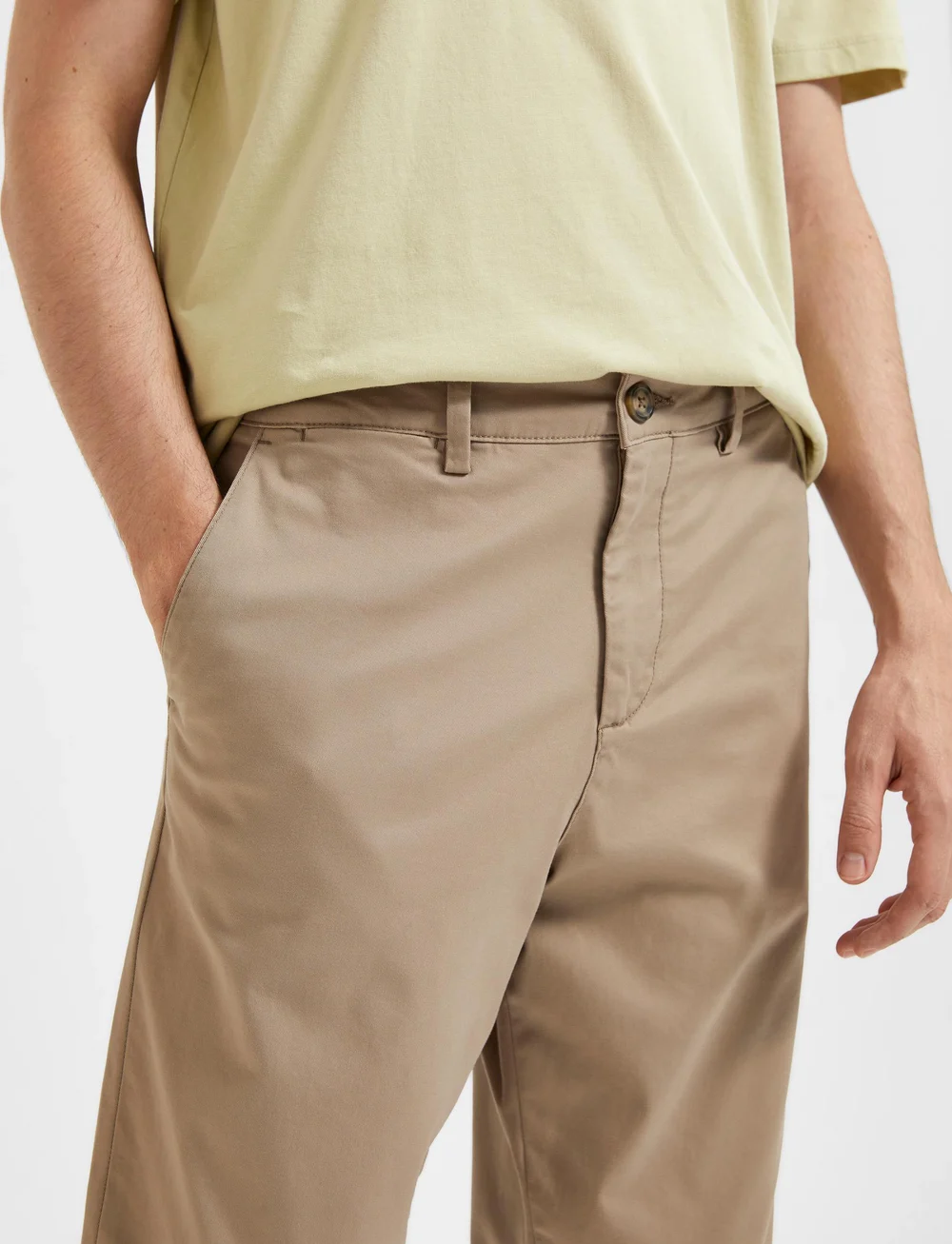 Selected - SLHSLIMTAPE-NEW MILES 172 FLEX PANTS W N - „chino“ stiliaus kelnės - greige - 5