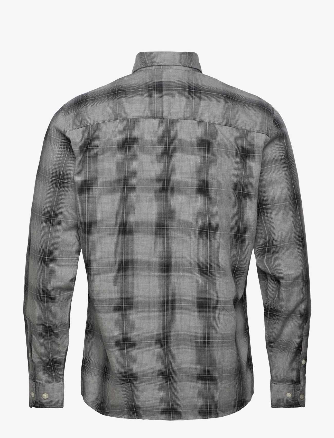 Selected Homme - SLHSLIMTHEO SHIRT LS - rutiga skjortor - grey - 1