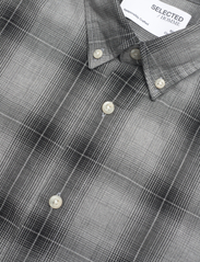 Selected Homme - SLHSLIMTHEO SHIRT LS - checkered shirts - grey - 2