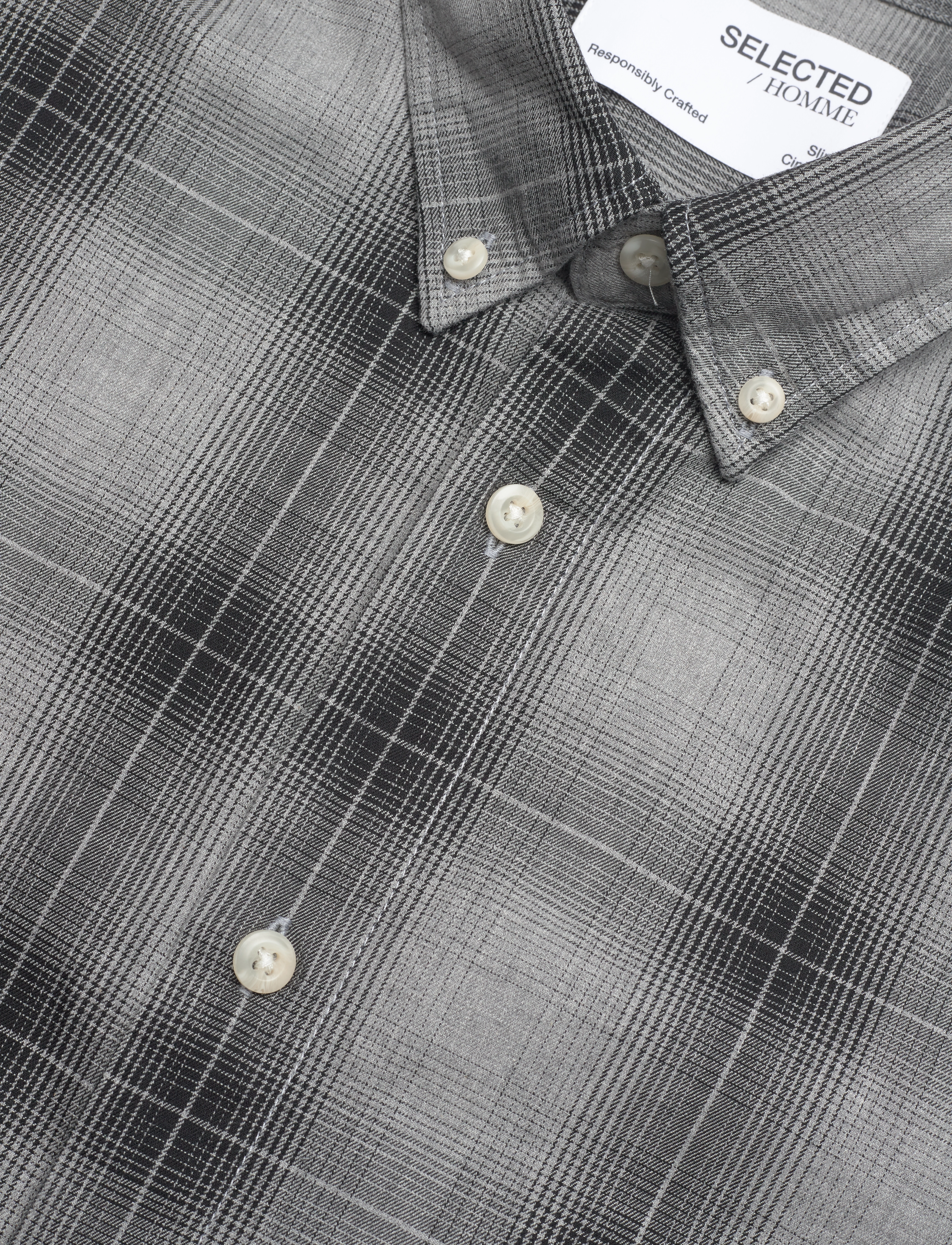 Selected Homme - SLHSLIMTHEO SHIRT LS - grey - 2