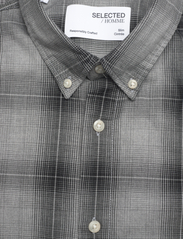 Selected Homme - SLHSLIMTHEO SHIRT LS - checkered shirts - grey - 3