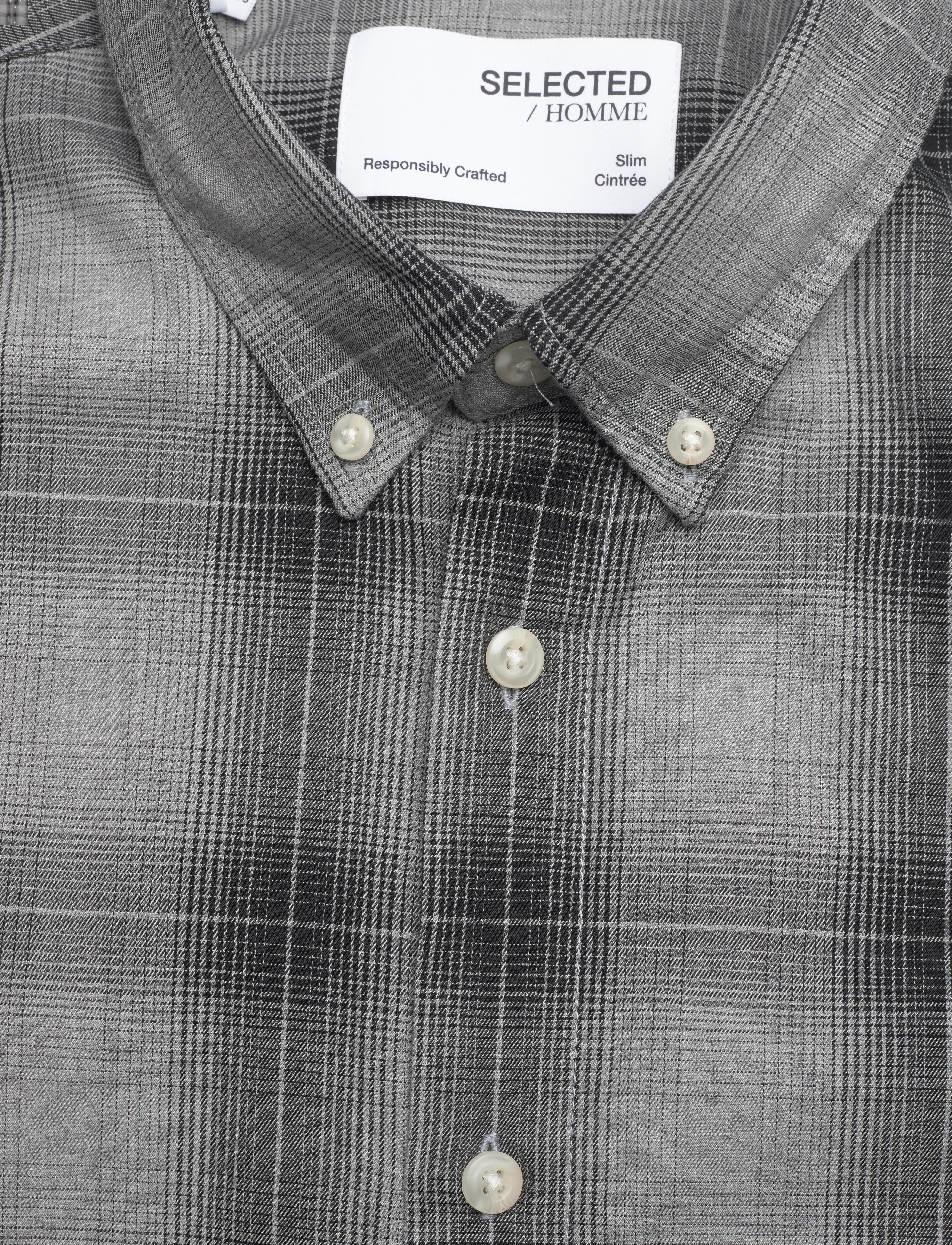 Selected Homme - SLHSLIMTHEO SHIRT LS - grey - 3